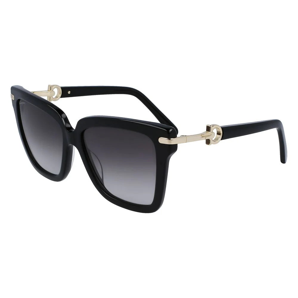 Ferragamo Black Acetate Sunglasses
