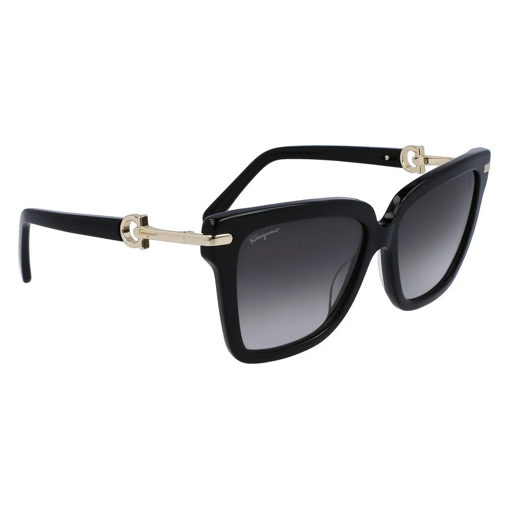 Ferragamo Black Acetate Sunglasses