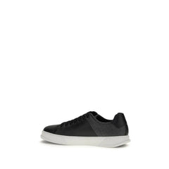 Sneakers basses en cuir de veau Bos Taurus noir Ferragamo
