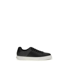 Sneakers basses en cuir de veau Bos Taurus noir Ferragamo