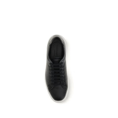 Sneakers basses en cuir de veau Bos Taurus noir Ferragamo