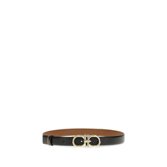 Ferragamo Black Calf Leather Bos Taurus Regular Belt