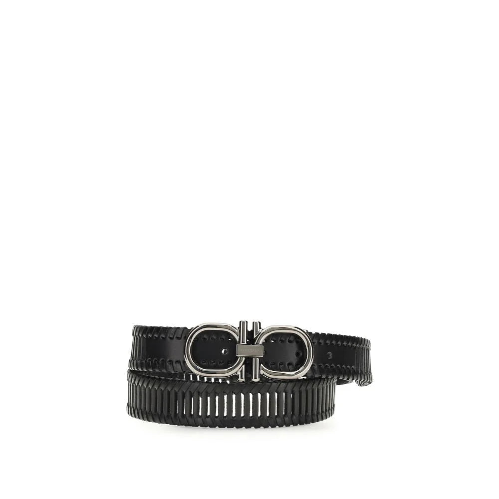 Ceinture Ferragamo noir en cuir de veau Bos Taurus classique