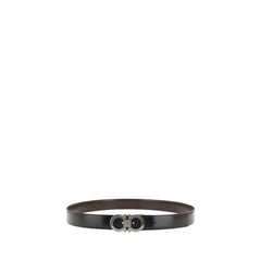 Ferragamo Black Calf Leather Bos Taurus Regular Belt