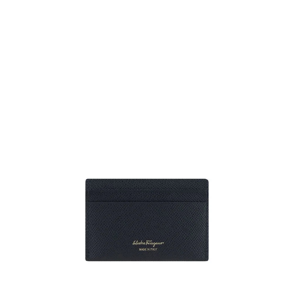 Ferragamo Black Calf Leather Bos Taurus Wallet