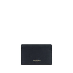 Ferragamo Black Calf Leather Bos Taurus Wallet