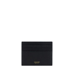 Ferragamo Black Calf Leather Bos Taurus Wallet