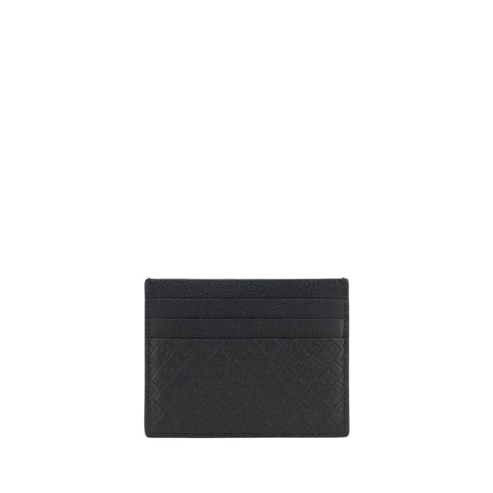 Ferragamo Schwarzes Kalbleder Bos Taurus Portemonnaie