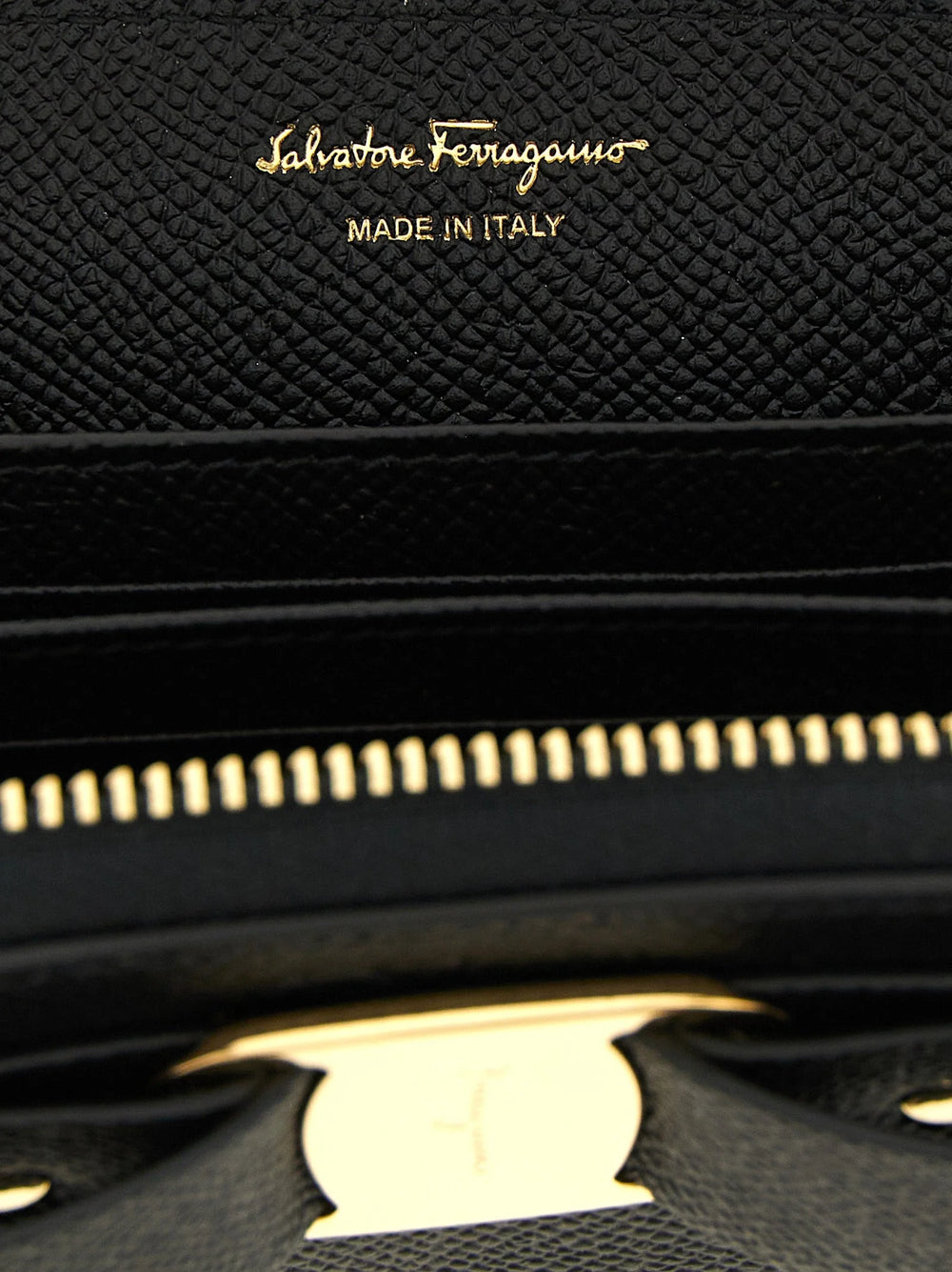 Ferragamo Black Calfskin Cardholder
