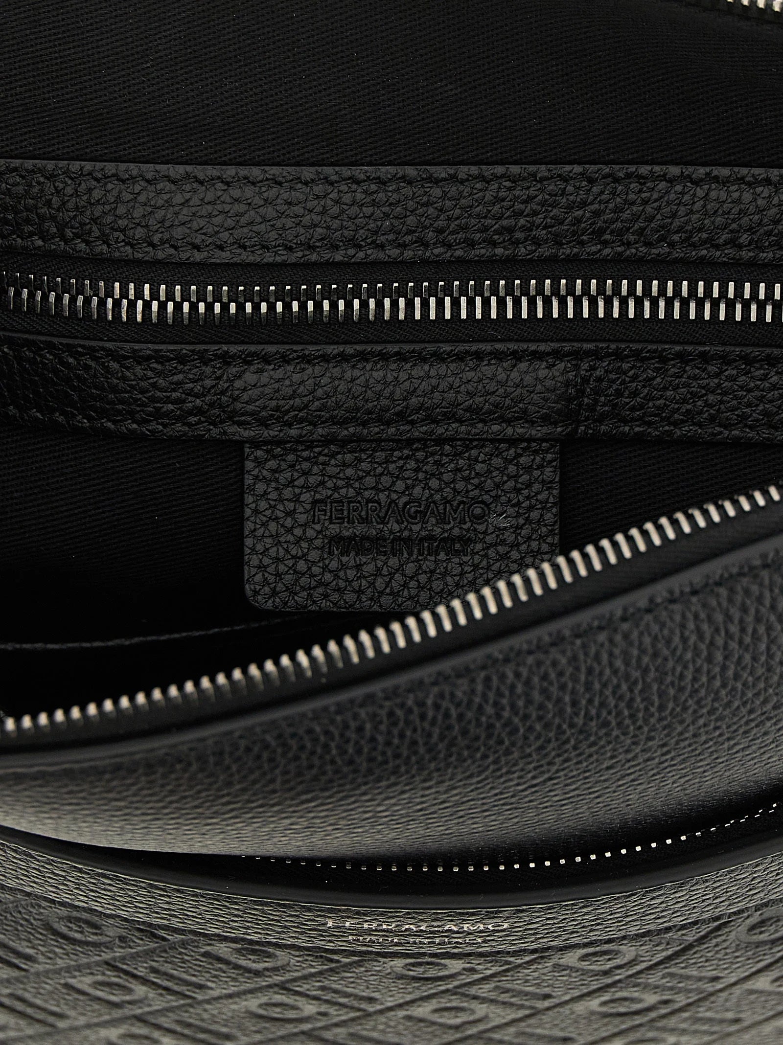 Ferragamo Black Calfskin Crossbody Bag