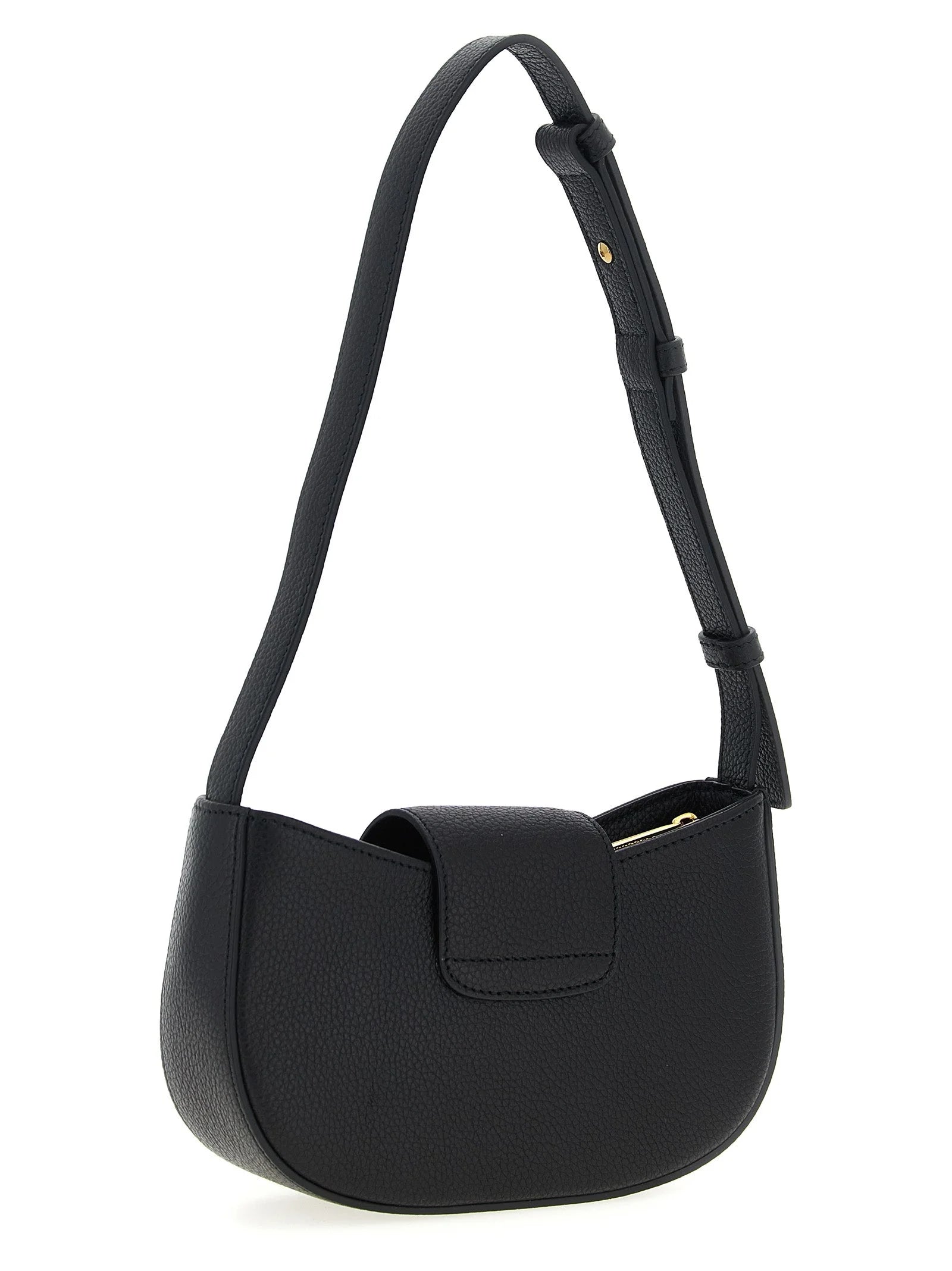 Ferragamo Black Calfskin Shoulder Bag