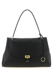 Ferragamo Black Calfskin Shoulder Bag
