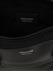 Ferragamo Black Fabric Crossbody Bag