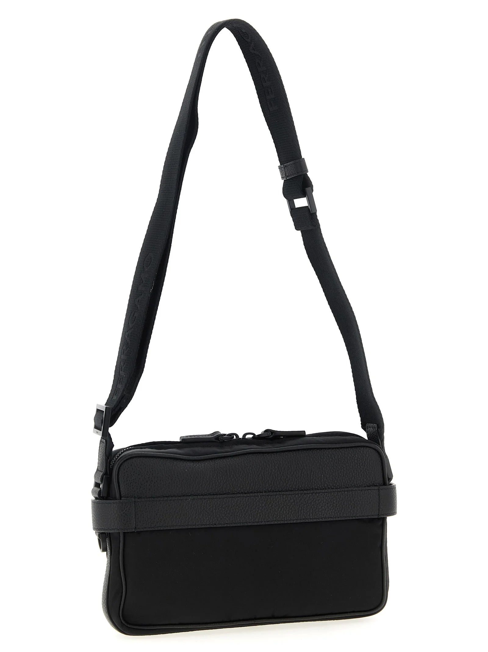 Ferragamo Black Fabric Crossbody Bag