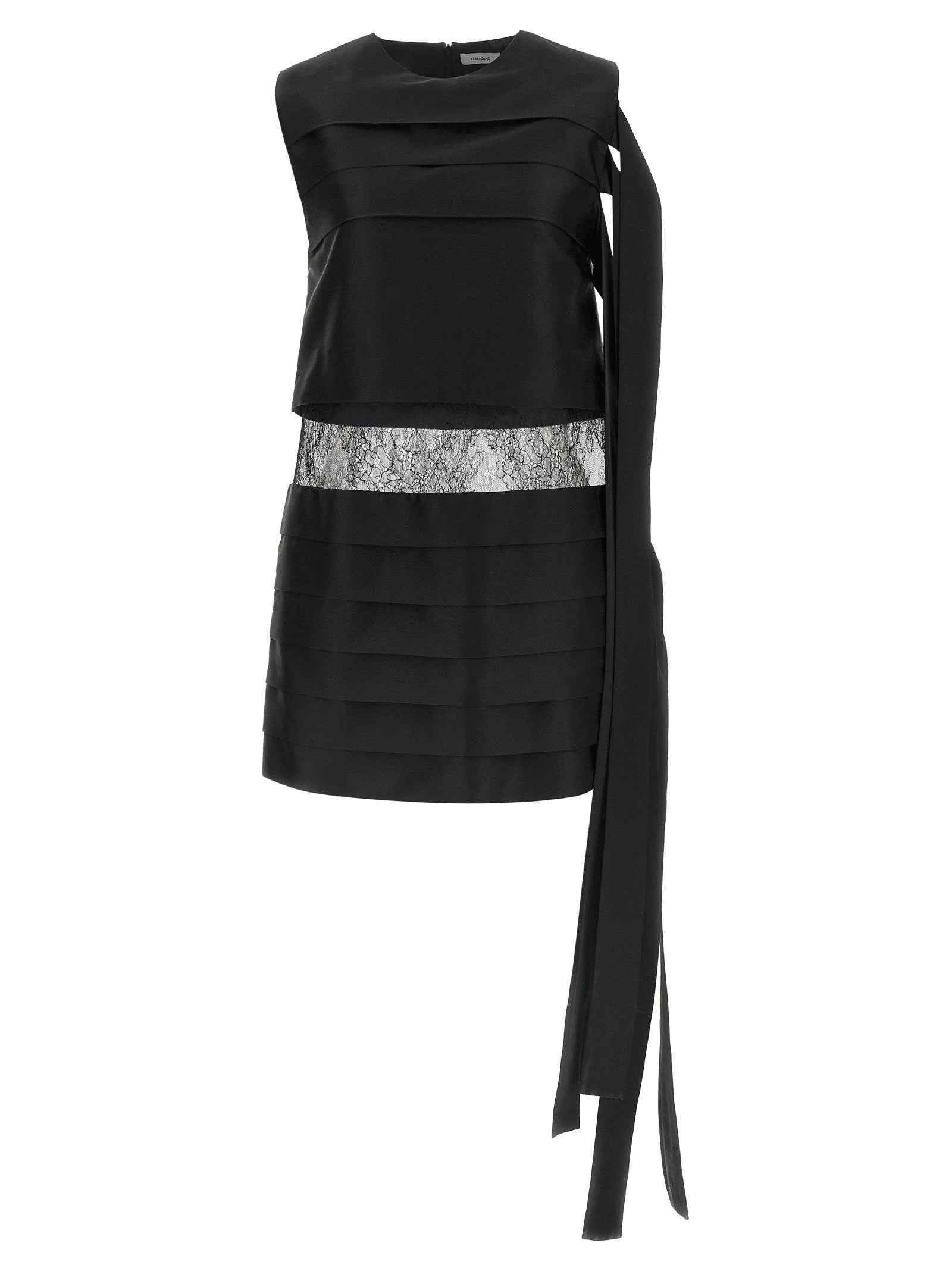 Ferragamo Black Silk Short Dress - IT40