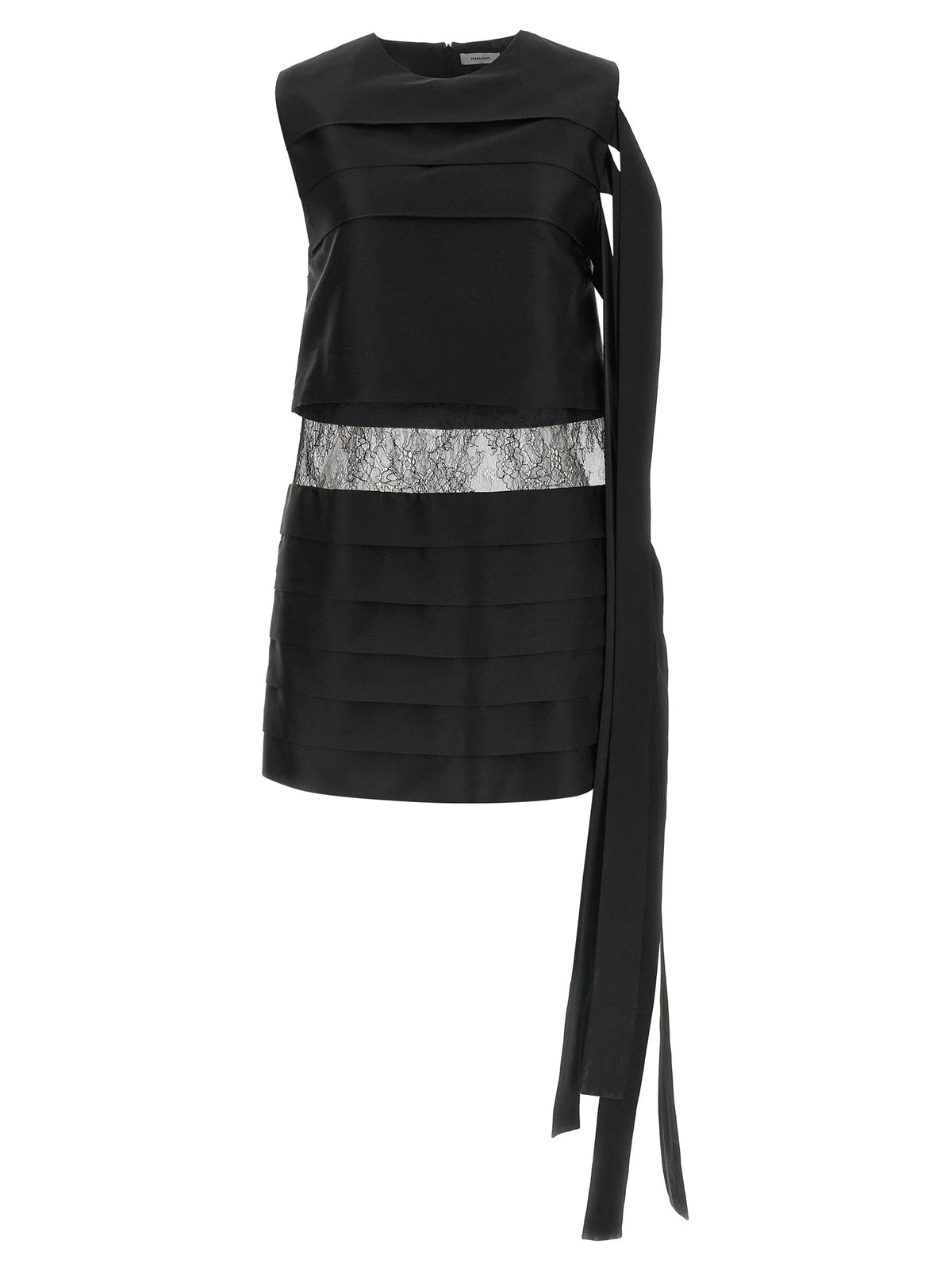 Ferragamo Black Silk Short Dress - IT40