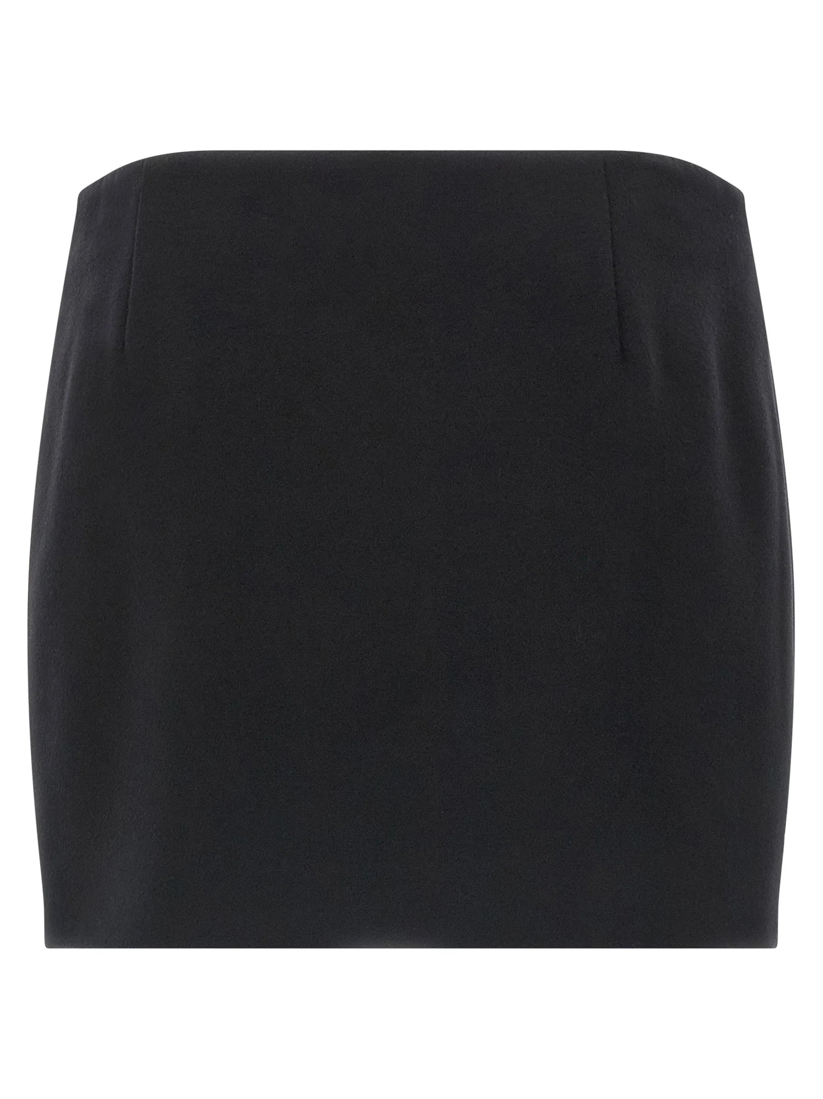 Ferragamo Black Virgin Wool Long Skirt