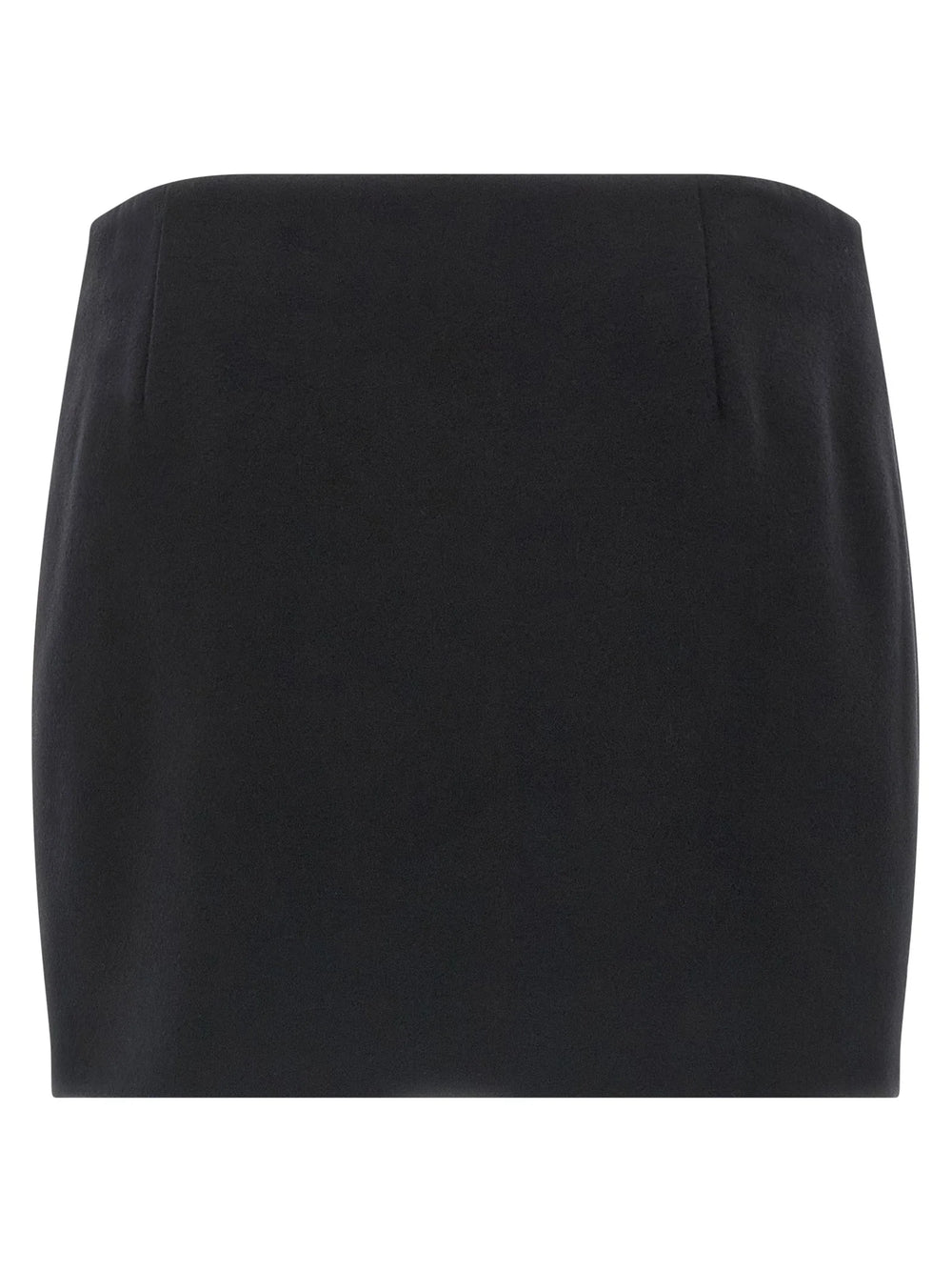 Ferragamo Black Virgin Wool Long Skirt