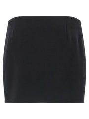 Ferragamo Black Virgin Wool Long Skirt