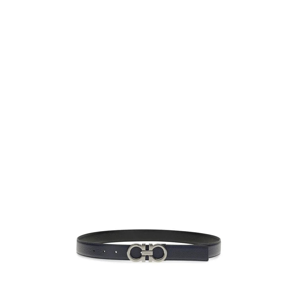 Ferragamo Blue Calf Leather Bos Taurus Regular Belt - 100 cm / 40 Inches