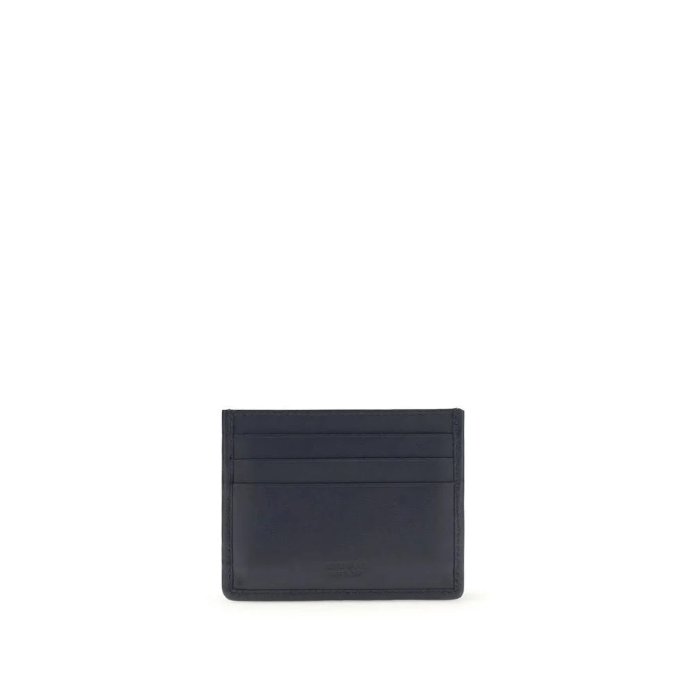 Ferragamo Blue Calf Leather Bos Taurus Wallet