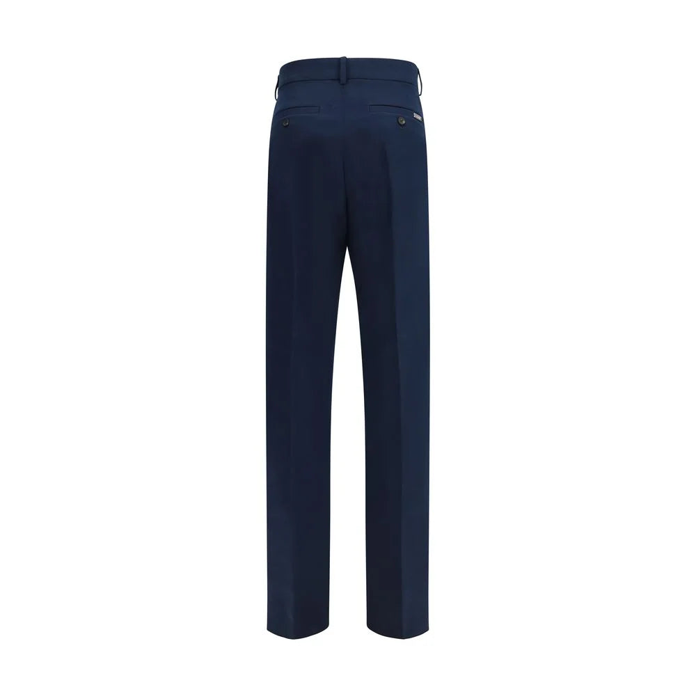 Ferragamo Blue Cotton Chino Pants