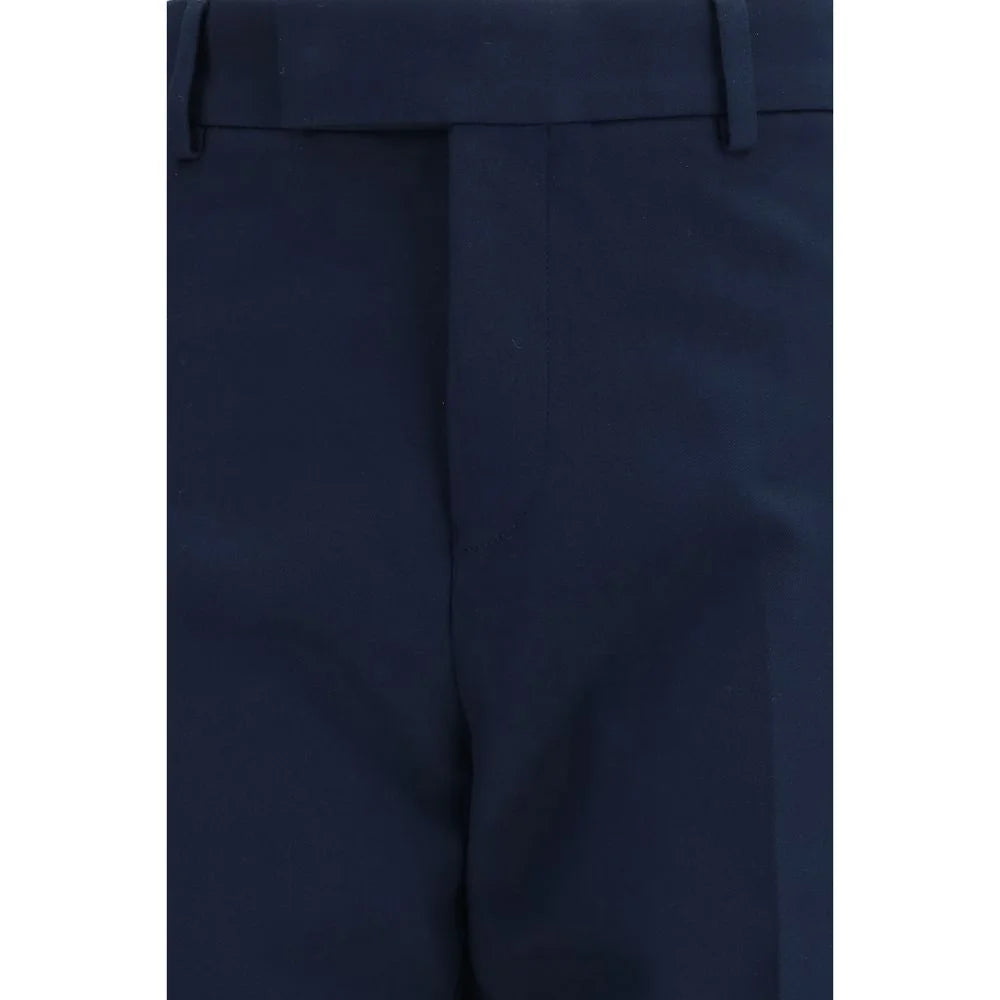 Ferragamo Blue Cotton Chino Pants