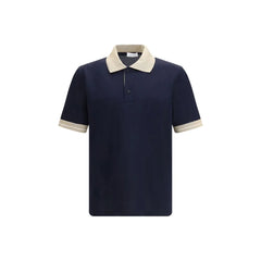 Ferragamo Blue Cotton Polo Shirt