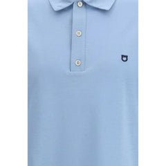 Polo en coton bleu Ferragamo