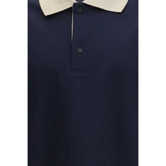 Ferragamo Blue Cotton Polo Shirt