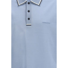 Polo en coton bleu Ferragamo