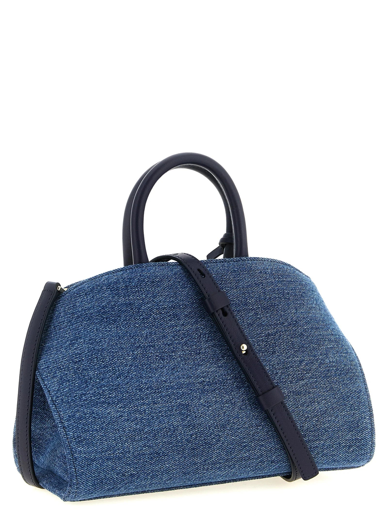 Ferragamo Blue Fabric Handbag