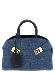 Ferragamo Blue Fabric Handbag