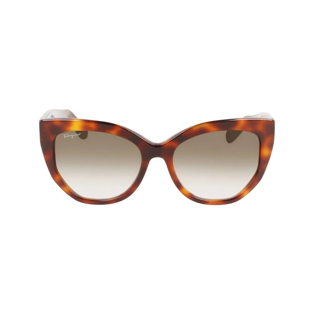 Ferragamo Brown Acetate Sunglasses - Sunglasses