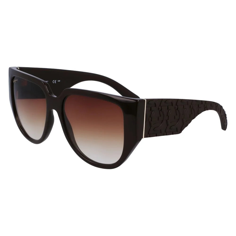 Ferragamo Brown Bio Injected Sunglasses - Sunglasses