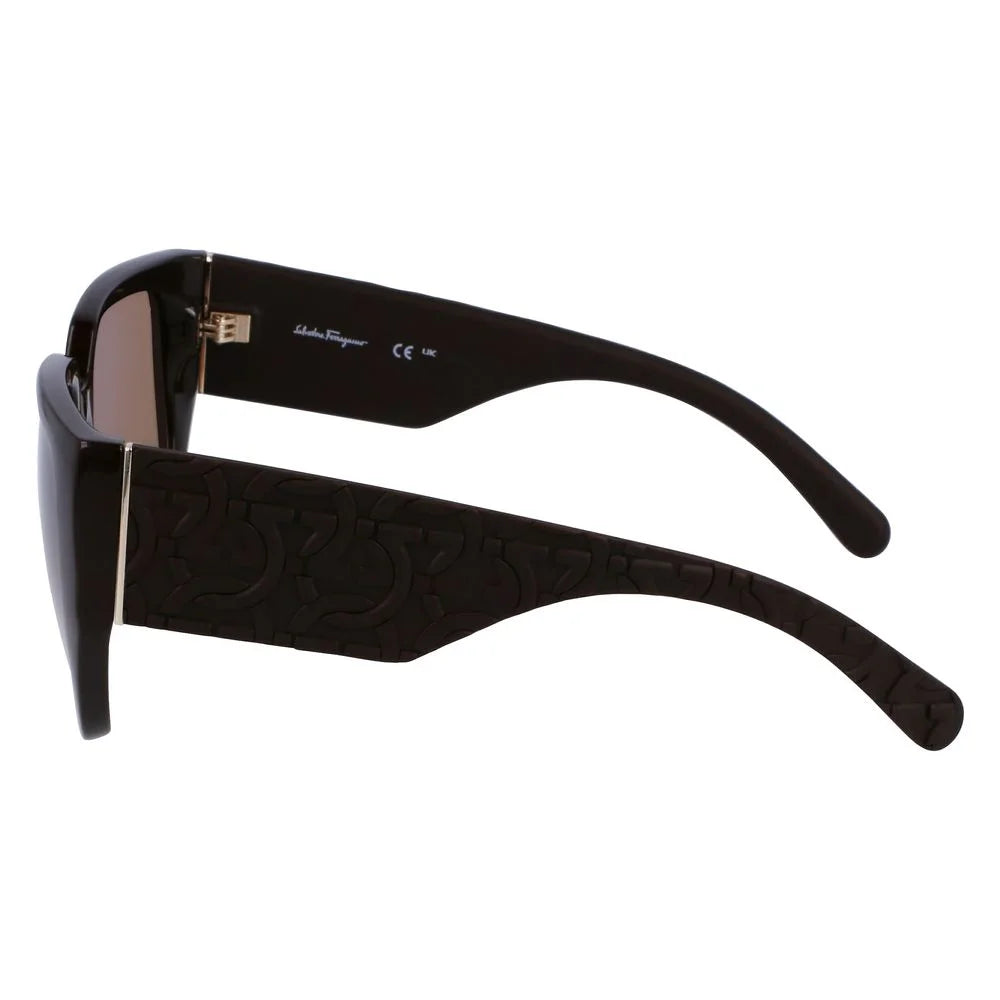 Ferragamo Brown Bio Injected Sunglasses - Sunglasses
