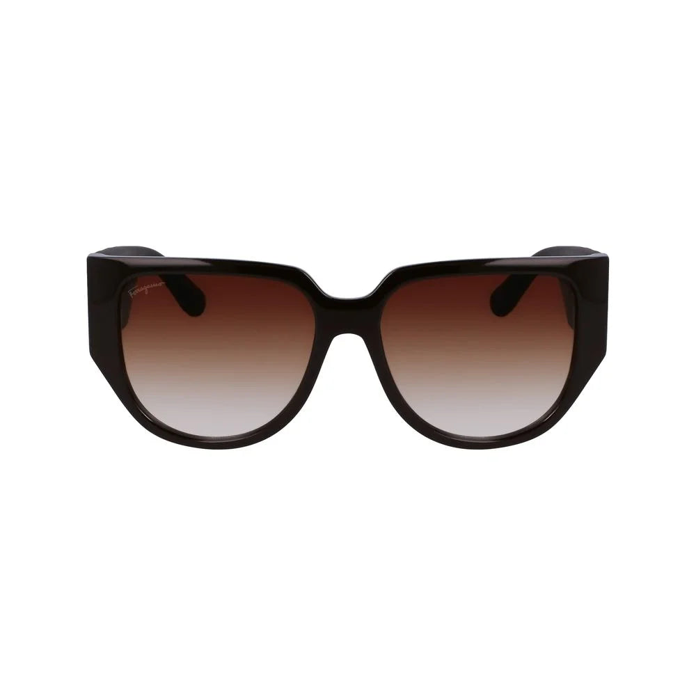 Ferragamo Brown Bio Injected Sunglasses