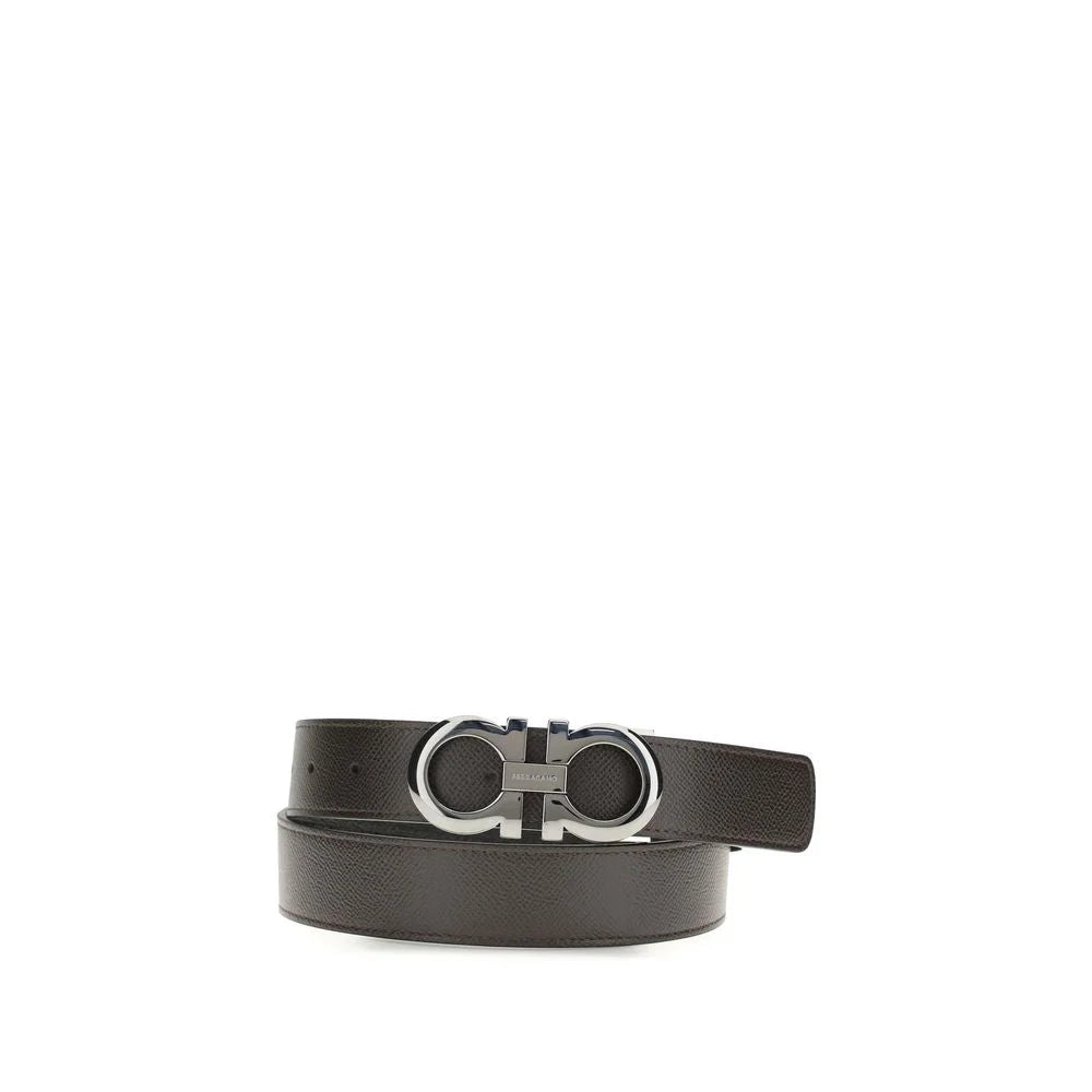 Ferragamo Brown Calf Leather Bos Taurus Belt - 95 cm / 38 Inches