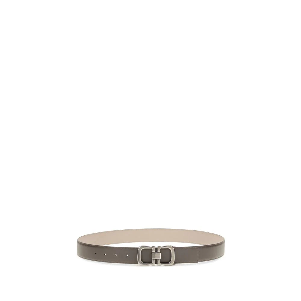 Ferragamo Brown Calf Leather Bos Taurus Regular Belt