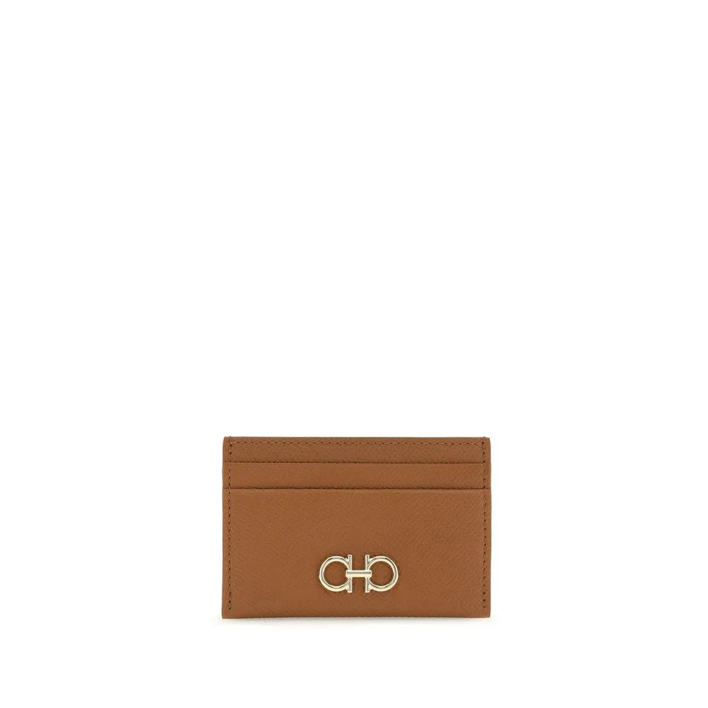 Ferragamo Brown Calf Leather Bos Taurus Wallet