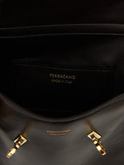 Ferragamo Brown Calfskin Crossbody Bag