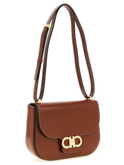 Ferragamo Brown Calfskin Crossbody Bag