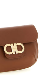 Ferragamo Brown Calfskin Crossbody Bag