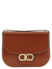 Ferragamo Brown Calfskin Crossbody Bag