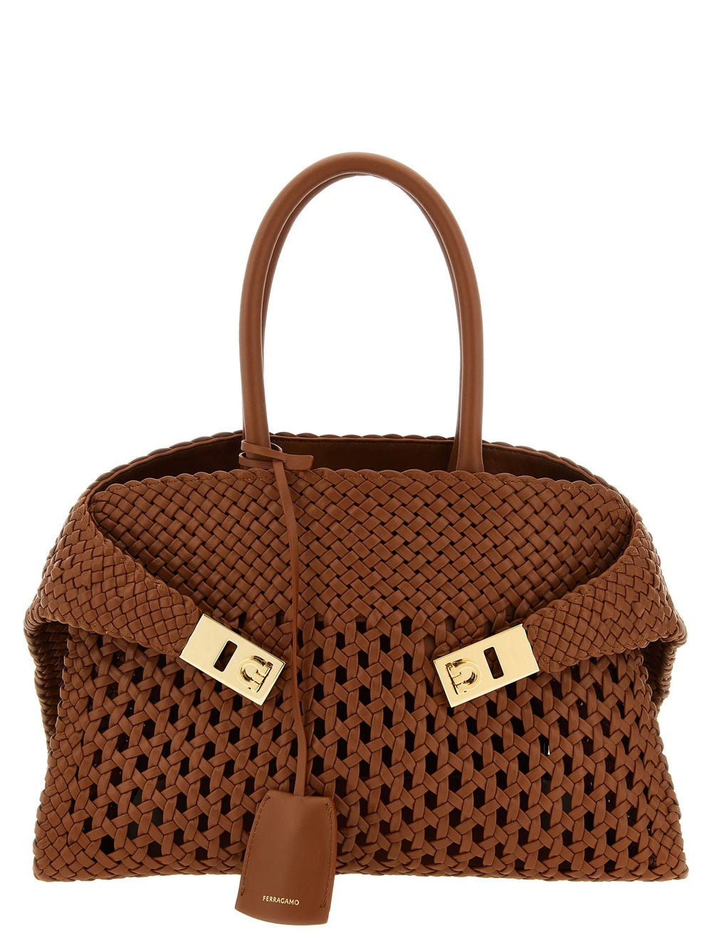 Ferragamo Brown Calfskin Handbag