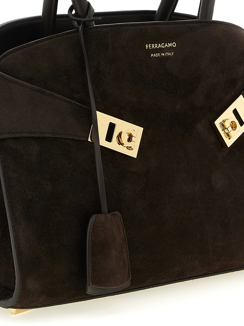 Ferragamo Brown Goatskin Handbag