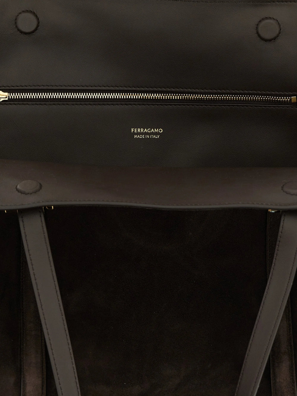 Ferragamo Brown Goatskin Shoulder Bag