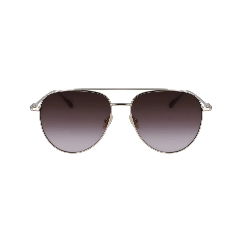 Ferragamo Gold Metal Sunglasses
