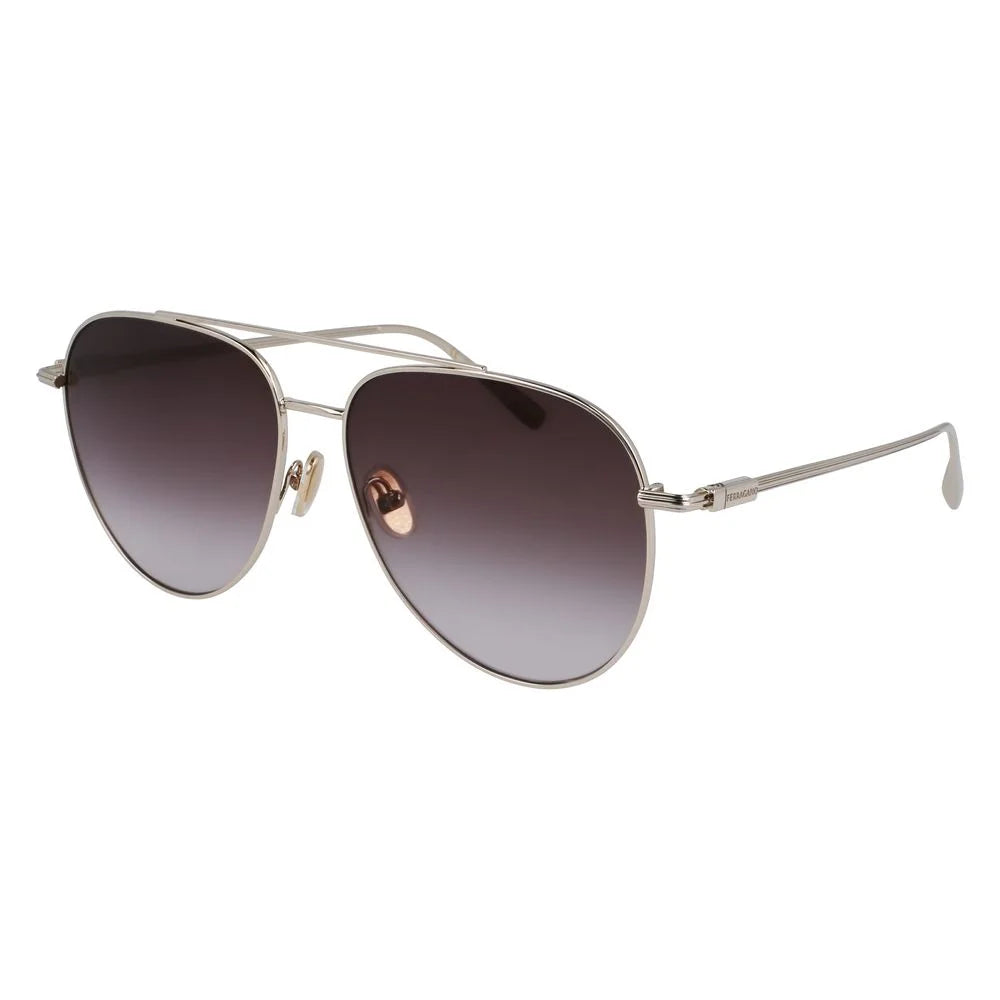 Ferragamo Gold Metal Sunglasses