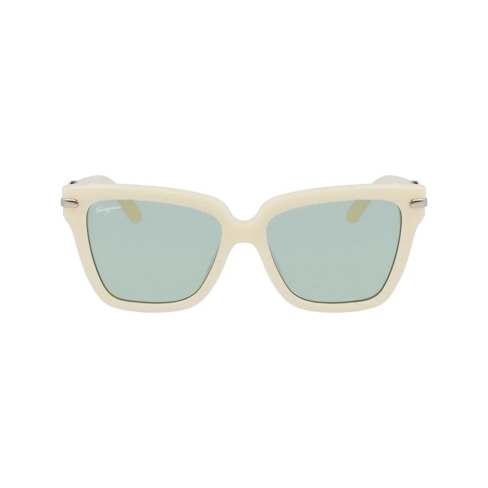 Ferragamo Gray Acetate Sunglasses